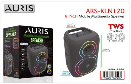 Auris KLN120 Speaker 8 inç Bluetooth Hoparlör